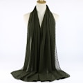 Miniatyrbild 1 av 5: Scarfsjal för kvinnor 2022 Scarf flockande tjock chiffong Army Green