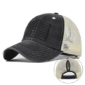 Miniatyrbild 1 av 10: Utrikeshandel Hästsvanshål Cap Amerikanska flaggan Peaked Cap Broderad Mesh Cap Dam Cap Med Hårförlängning Häst Svans Baseball Cap Cc6421Black Adjustable