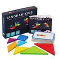 Tangram Pusselset i Trä, 60 Mönsterkort, Pedagogiska Leksaker för Barn