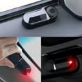 2-pack soldriven blinkande billarm – dummy-larm med röd LED, smart sensor, USB-backup, uppgraderad