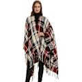 Miniatyrbild 2 av 5: Printed tofs Poncho Cape Dam höst/vinter filt Sjal Wrap