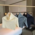 Miniatyrbild 3 av 9: Stickad Scarf Neck Wrap Sjal GRÅ grey