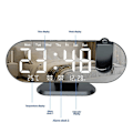 Miniatyrbild 4 av 5: Mini 4K Klockkamera LED Digital Smart Väckarklocka Projektion Stöder Fjärrvisning Mobil Detektion Minikamera Black
