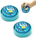 Blå Ocean Dumpling Squishy med Ångbåtsbas, Jelly Squeeze Fidget Toy, Haj- och Snäckskalsdesign, Stresslindrande Sensorisk Leksak för Barn och Vuxna 2 st 2pcs