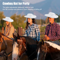 Miniatyrbild 10 av 11: Kvinnor Bred Brätte Kvinnor Tjej Western Rosa Cowboyhatt För Fest U5P white One-size