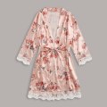 Miniatyrbild 4 av 4: Satin Silk Pyjamas Dam Nattlinne Underkläder Robes Underkläder Sovkläder Sexig Pink M