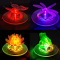 Miniatyrbild 2 av 6: Solar Pond Lights Vattentät LED RGB Solar Floating Lights Butterfly