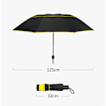 Miniatyrbild 6 av 6: Oversized double-layer business umbrella folding umbrella rain and sunshine umbrella 125CM black