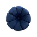 3D Pumpakudde Dekorativ Kudde Rund Sametskudde för Soffa Säng Stol Blå Blue 45CM