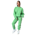 Miniatyrbild 1 av 9: 2024 Höst/Vinter Ny Europeisk och Amerikansk Enfärgad Långärmad Hoodie med Sammet, Dammode Casual Byxor Set green XL