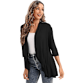 Miniatyrbild 4 av 5: 2023 Ny Dammode Temperamentrock Enfärgad Casual Cardigan Sju Points Topp black M