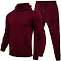 Miniatyrbild 4 av 5: 2 st Sweatsuit Set Herr Dam Oversized Långärmad Hoodie Pullover Sweatshirt Träningsoverall Jogger Sweatpants red M