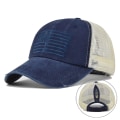 Miniatyrbild 6 av 10: Utrikeshandel Hästsvanshål Cap Amerikanska flaggan Peaked Cap Broderad Mesh Cap Dam Cap Med Hårförlängning Häst Svans Baseball Cap Cc6421Black Adjustable