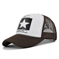 Miniatyrbild 1 av 11: Femuddig mesh manlig hatt Hip-hop Street Dance - cap Svart och vit genombruten utomhus cap cap Färgmatchande mesh Cm6007CoffeeWhiteColorMatching Adjustable