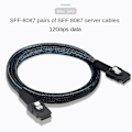 Miniatyrbild 4 av 5: Intern Mini Sas Adapter-kabel Sff-8087 hane till Sff-8087 hane C