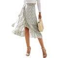 Miniatyrbild 3 av 5: Boho Floral Wrap Maxikjol - Hög midja med slits