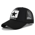 Miniatyrbild 5 av 11: Femuddig mesh manlig hatt Hip-hop Street Dance - cap Svart och vit genombruten utomhus cap cap Färgmatchande mesh Cm6002Black Adjustable