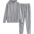 Miniatyrbild 1 av 5: Mode Loungeset för kvinnor Modekläder 2-delad sweatsuit Långärmad tröja Långbyxor grey 2XL