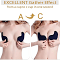 Miniatyrbild 4 av 5: Bride Sticky BH Osynlig Strapless Push-up Återanvändbar Rygglös Black-A