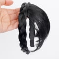 Miniatyrbild 4 av 4: Styling Tools Fake Bangs Hårband Fringe Bangs Bangs Hårstycken Flätor Pannband Black