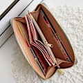 Miniatyrbild 5 av 10: Weave Läder Plånbok Dragkedja Mynt Plånböcker GRÅ