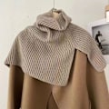 Miniatyrbild 1 av 9: Stickad Scarf Neck Wrap Sjal KHAKI khaki