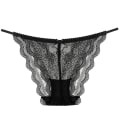 Miniatyrbild 2 av 6: Damblommiga spetstrosor åghöjda G-string Trosor Underkläder black L
