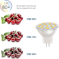 Miniatyrbild 3 av 5: 12v 3w Mr11 LED-lampor motsvarande 20-30w halogenlampor, Gu4.0-bas, varmvit (3000k, 6-pack)