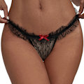 Miniatyrbild 1 av 4: Dam exig pets tring G-string Trosor Trosor Trosor Underkläder Black S