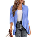Miniatyrbild 1 av 3: 2023 Ny Dammode Temperamentrock Enfärgad Casual Cardigan Sju Points Topp blue M