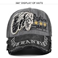 Miniatyrbild 2 av 10: Vintage skallebroderad cap Broderad Patch Peaked Cap Tvättad Distressed Sol Hat Cap Cb3894ArmyGreen Adjustable