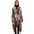 Miniatyrbild 1 av 5: Printed tofs Poncho Cape Dam höst/vinter filt Sjal Wrap