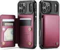 iPhone 17 Pro Max -suojakuori korttipaikalla ja RFID-suojauksella, punainen