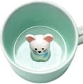 Charmig kaffemugg i keramik med 3D-djurdesign - 23 cl Baby Mouse-tema