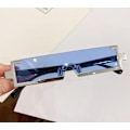 Miniatyrbild 7 av 11: Nät röd rektangulära mode solglasögon kvinnor konkav form solglasögon män street shot mode solglasögon cool Silver frame white flat