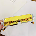 Miniatyrbild 5 av 11: Nät röd rektangulära mode solglasögon kvinnor konkav form solglasögon män street shot mode solglasögon cool Gold rack tea tablet