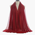 Miniatyrbild 1 av 5: Scarfsjal för kvinnor 2022 Scarf flockande tjock chiffong Bright red