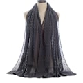 Miniatyrbild 1 av 5: Scarfsjal för kvinnor 2022 Scarf flockande tjock chiffong Gray