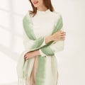 Miniatyrbild 3 av 5: Komfort dam höst vinter scarf filt wrap sjal stal varm mjuk gradient färg för värme Green 200*70(CM)