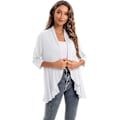 Miniatyrbild 4 av 5: 2023 Ny Dammode Temperamentrock Enfärgad Casual Cardigan Sju Points Topp white M