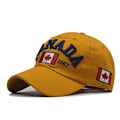 Miniatyrbild 1 av 9: Vår- och sommarhatt Maple Leaf cap Canad par hattar Peaked Cap City utomhus solhatt Yellow Adjustable