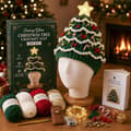 Lysende juletræshæklet hat DIY-sæt, 9,1 tommer LED-garnhåndværk, englevelsignelse julepynt, 1 stk. A