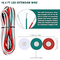 Miniatyrbild 4 av 5: 3-stifts Led Strip-kontakter 10 mm för Ws2811 Ws2812b Sk6812 Lödfri Led Strip, med 5 meter lång sladd (10 st)