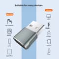 Miniatyrbillede 4 af 5: 4-pak USB til USB-C adapter, Type-C hun til han biloplader konverter til ny iPhone 16 Pro Max Plus 15 14 13