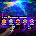 Miniatyrbild 3 av 5: Star Projector Galaxy Light, 3d Stereo Galaxy Projector Sky Light med vitt brus, Fjärrkontroll, Bluetooth musikhögtalare, Night Lights Projector Fo