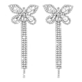 Miniatyrbild 1 av 5: Lätt lyxiga klokedja örhängen fulla av diamanter Butterfly Tofs örhängen Temperament mångsidig dam design örhängen silver