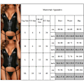 Miniatyrbild 4 av 4: exiga Kvinnor Bodysuit Underkläder Rygglöst Läder leepwear Pyjamas Black S