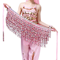 Miniatyrbild 2 av 2: Boho Sequin Tofs Höfthalsduk Kjol pink