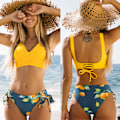 Miniatyrbild 1 av 2: Printed Mid Waist Bikini Suit Badkläder 2022 New Beach Badkläder style1 L