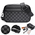 Miniatyrbild 5 av 6: Herr Casual Rutig Crossbody-väska Messenger-väska Cross Body plånbok